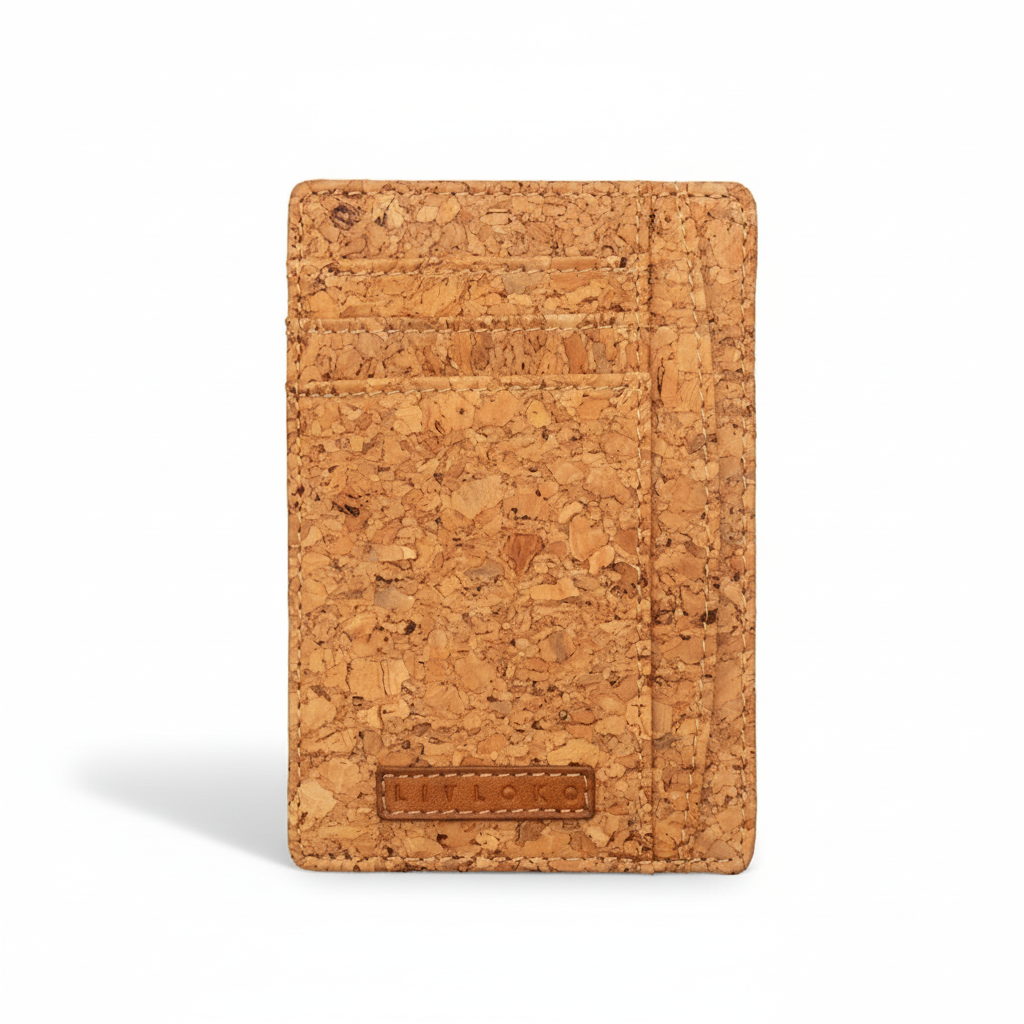 Vegan Card Holder Slim Cork Wallet
