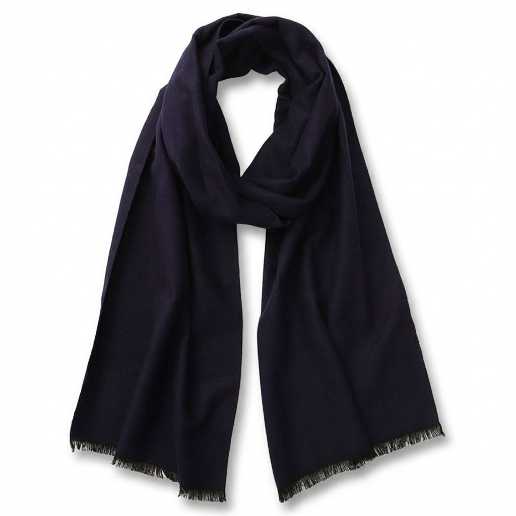 Men's Wool Scarf Navy navy wool product image