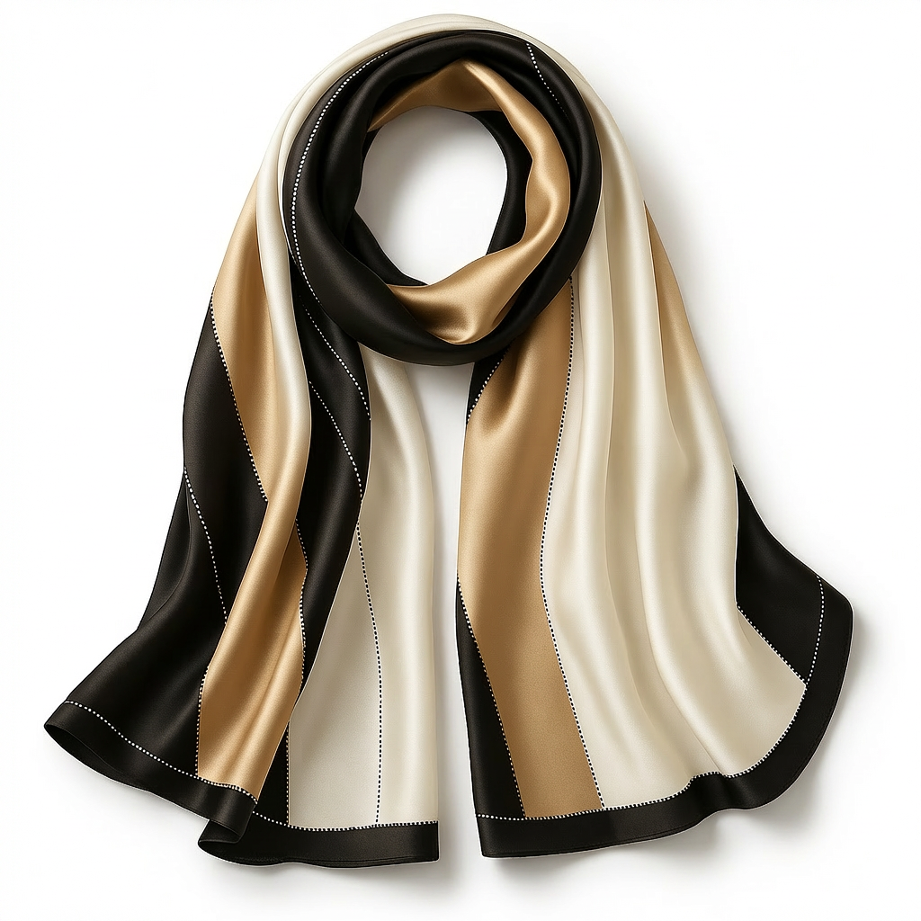 Gold Black and White Scarf product image
