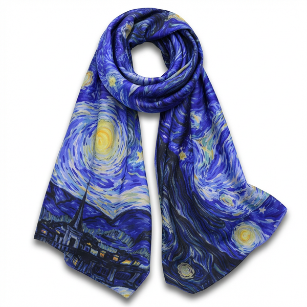 Starry Night Blue Scarf