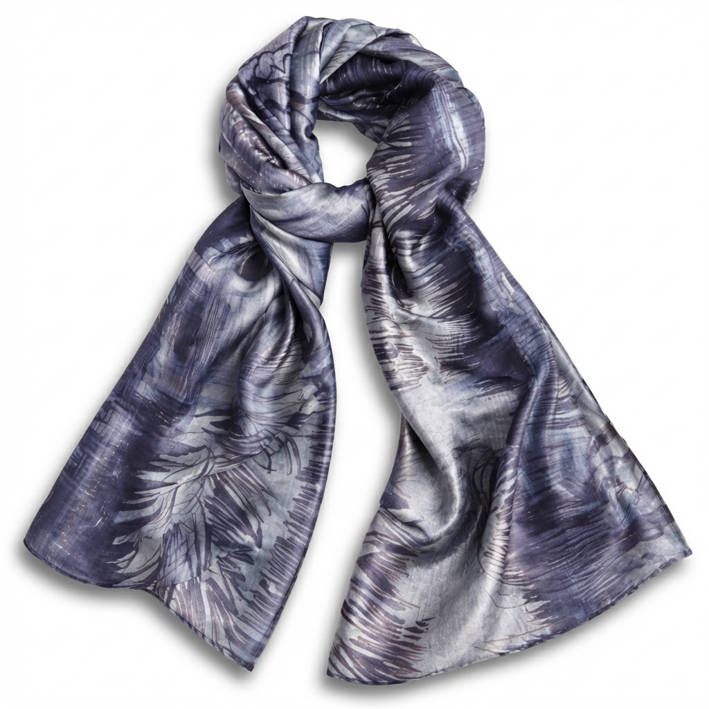 Nursery on Schenkweg Grey Satin Scarf