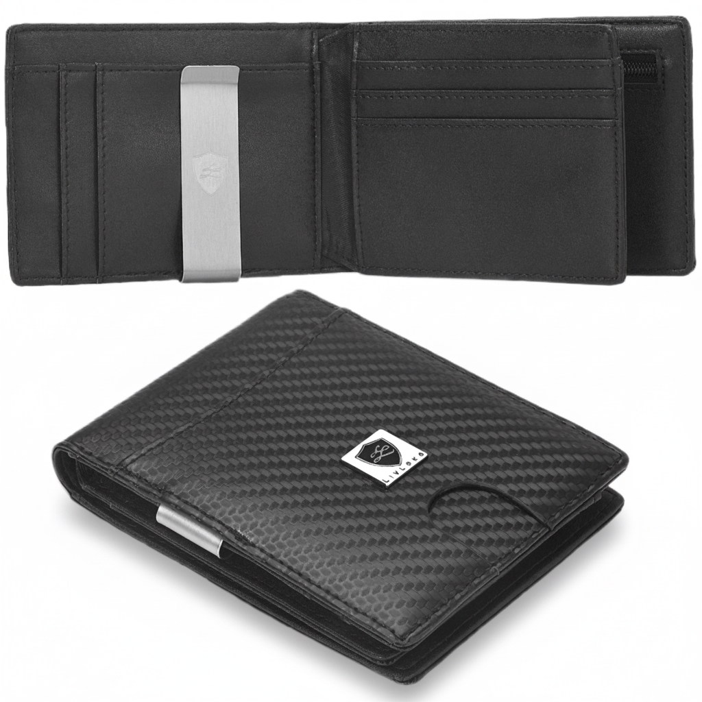 Designer Men's Wallet with Money Clip money clip RFID product image