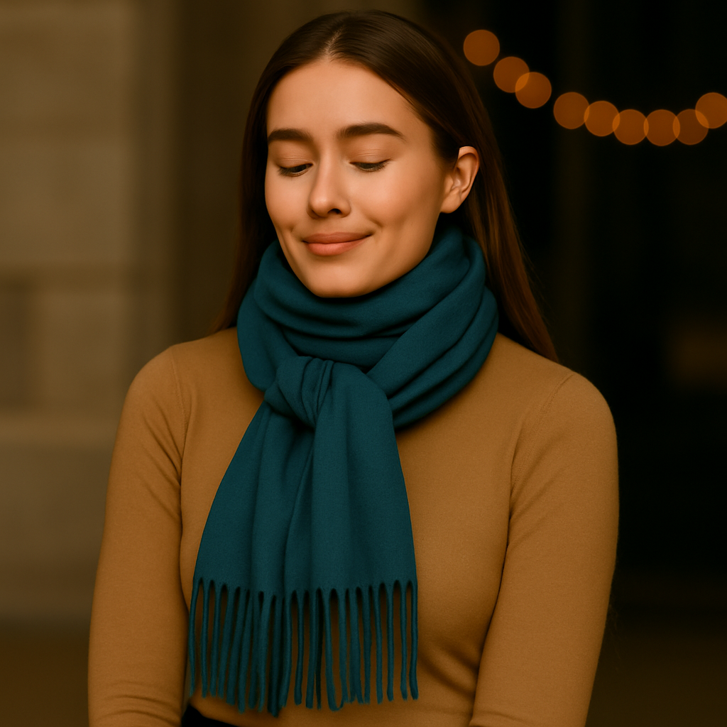 Enchanting Green Pashmina Shawl Wrap