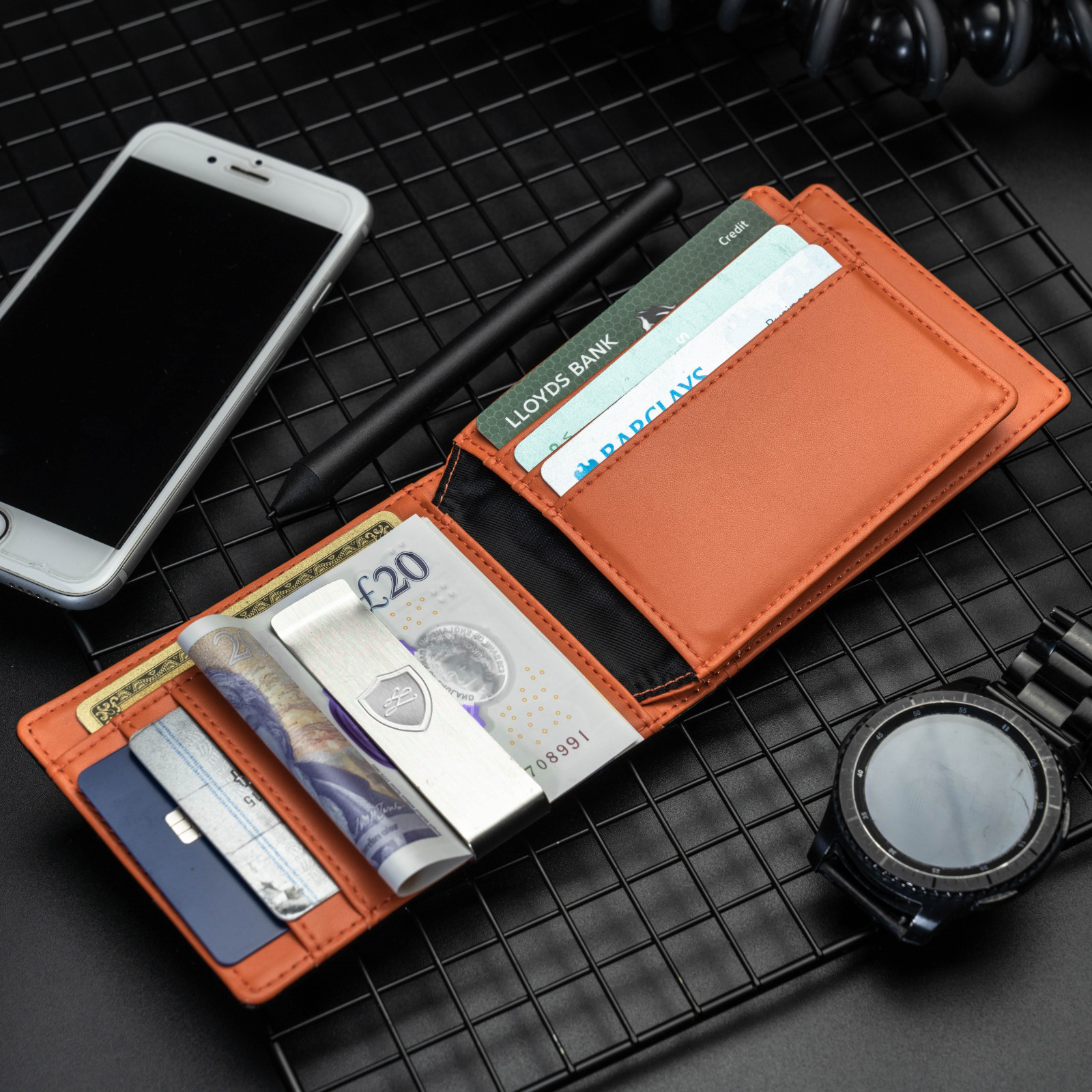 Designer Wallet Money Clip Card Holder for Men