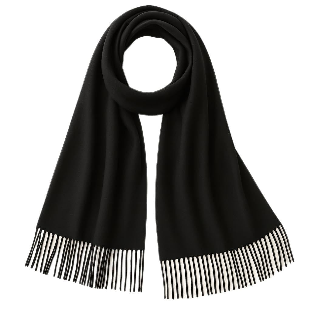 Black Pashmina Scarf & Wedding Shawl, 200 × 70 cm