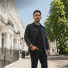 LIVLOKO LONDON men's tiger eye and agate braided leather bracelet worn by a man in London, close-up