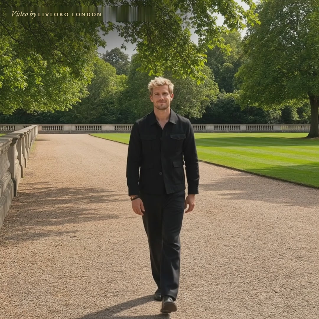 Gold cross bracelet worn on the wrist in a London park - Video by LIVLOKO LONDON