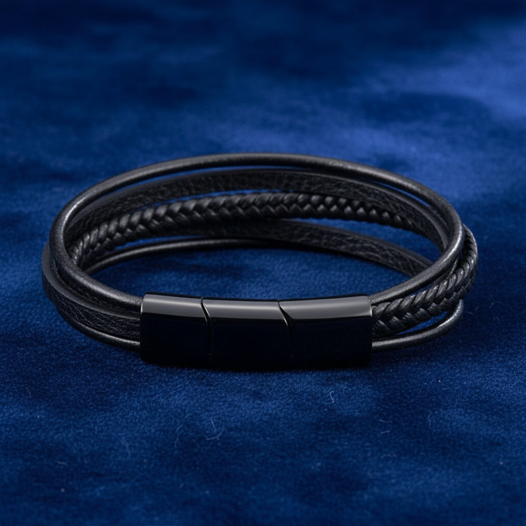 mens black bracelet
