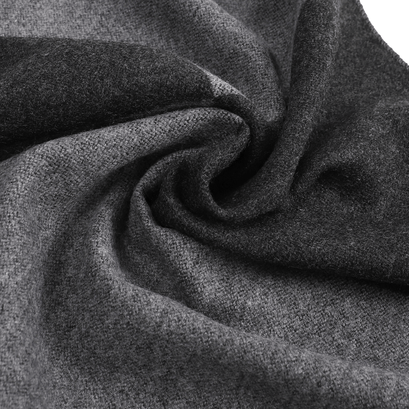 Men's Checked Wool Scarf Black Grey - Livloko London