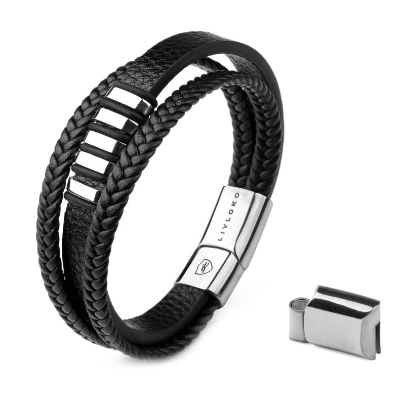 Handmade Multilayer Leather Clasp Bracelet