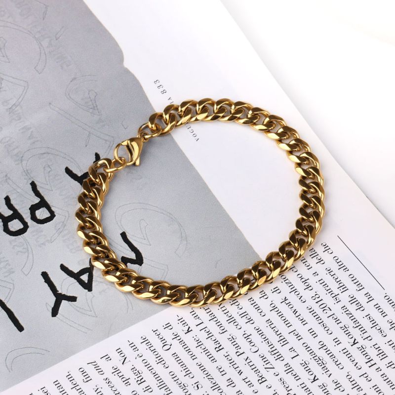 mens gold chain and bracelet