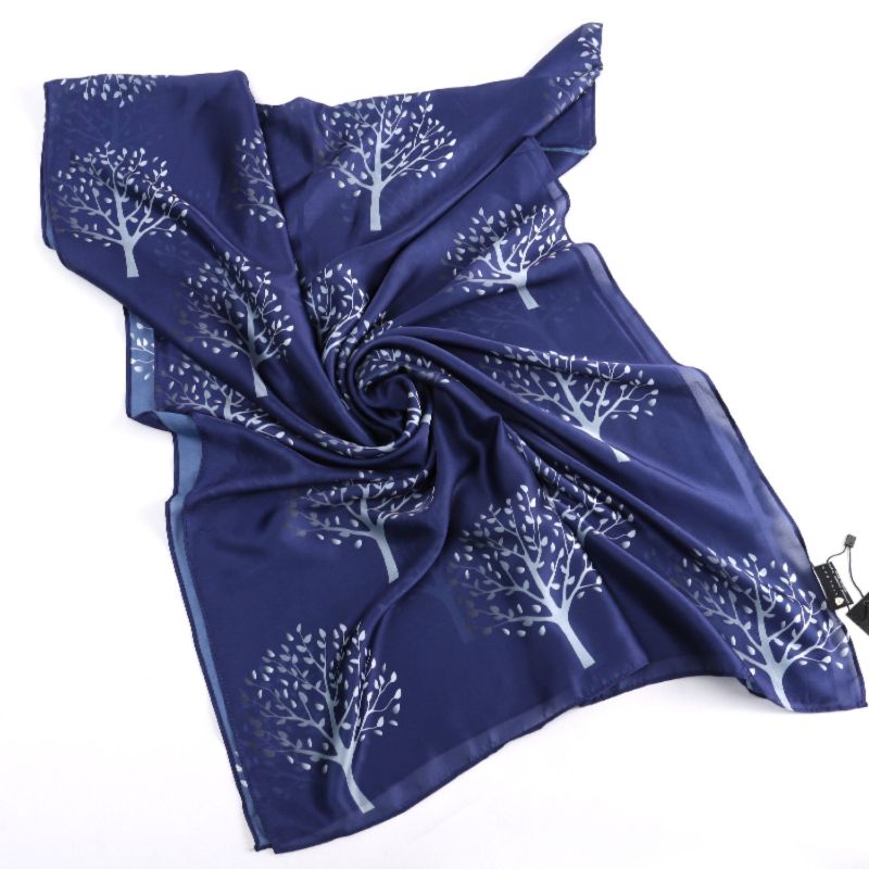 Blue Silver Mulberry Tree Scarf