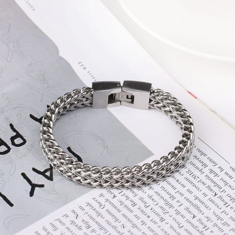 silver curb bracelet