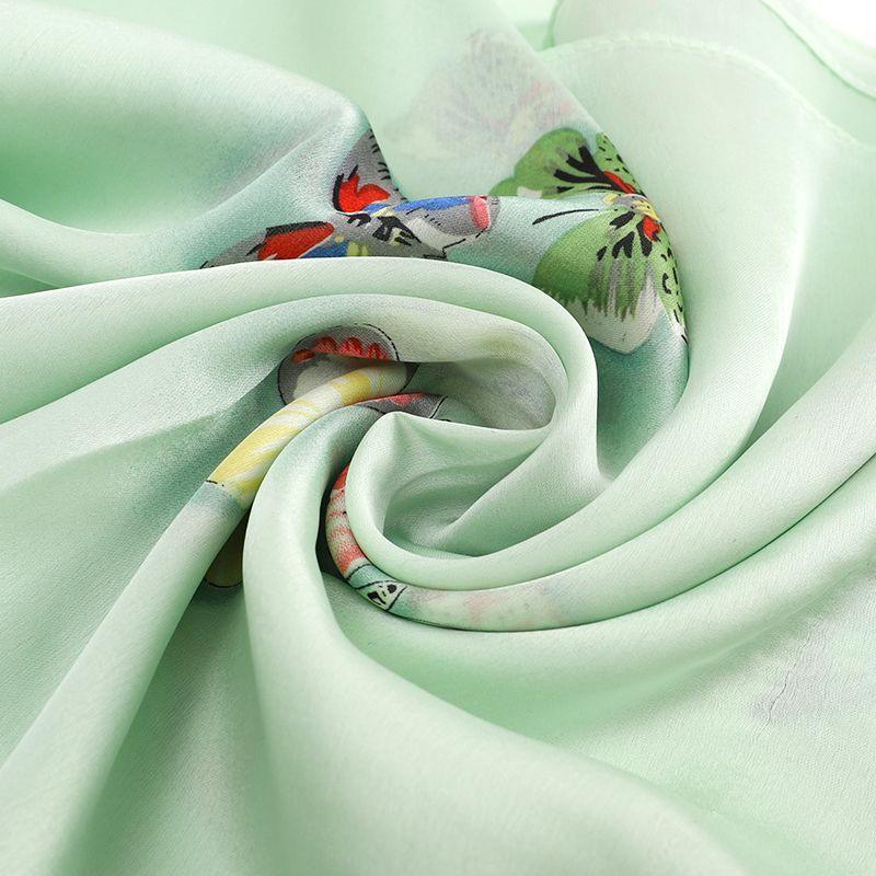 Green Butterfly Design Scarf