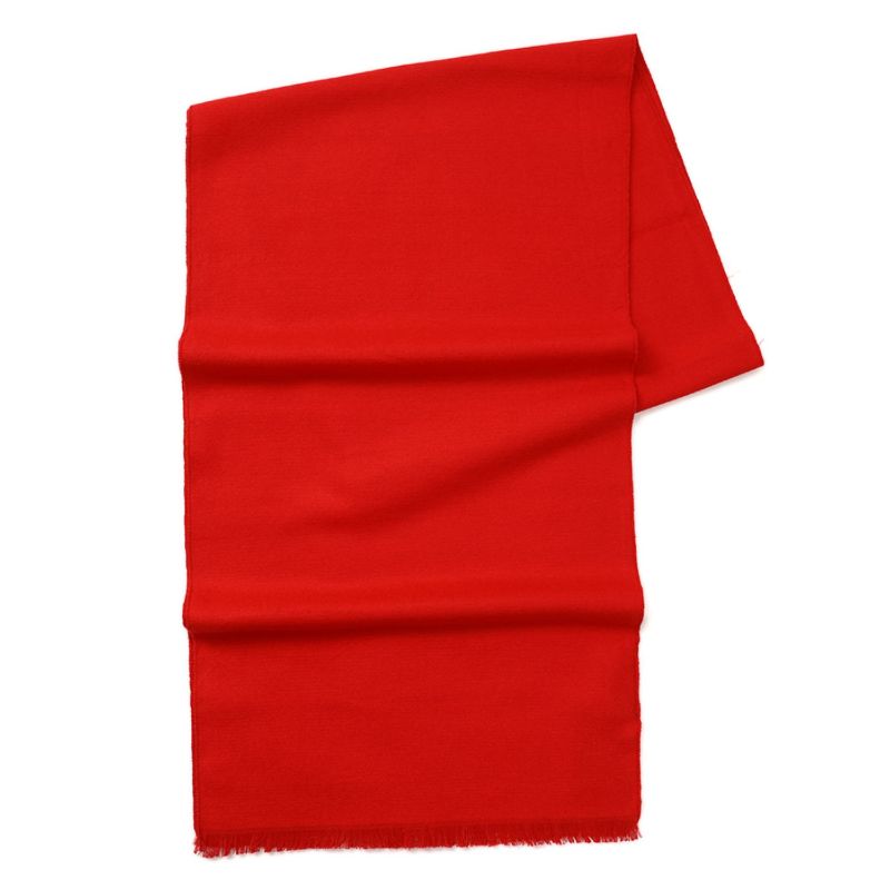 Men's Light Red Wool Scarf