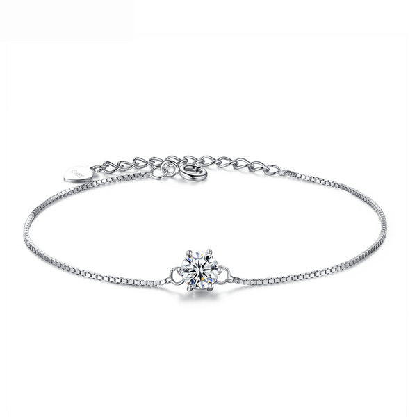 silver cubic zirconia bracelet