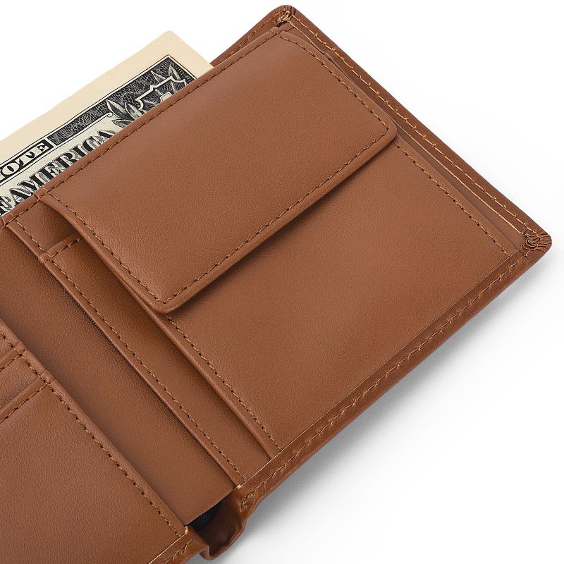 Designer Men's Brown Tan Leather Wallet