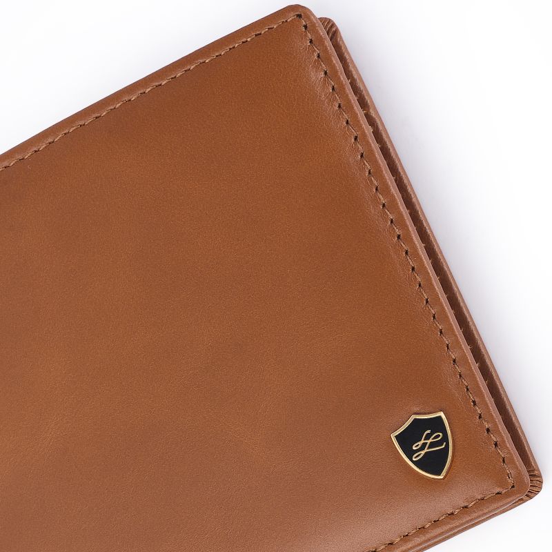 Designer Men's Brown Tan Leather Wallet