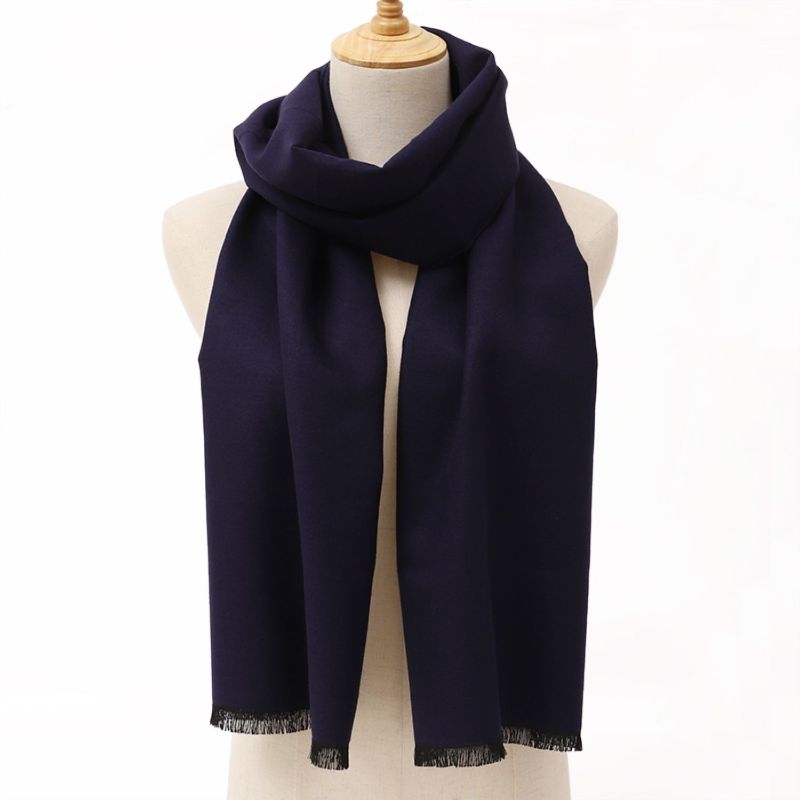 Men's Wool Scarf Navy
