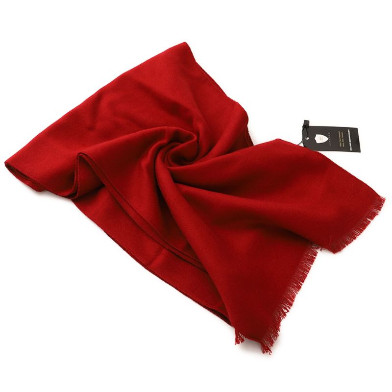 Men's Deep Red Wool Scarf