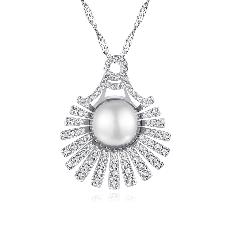 finest quality S925 Sterling Silver Natural Pearl Necklace
