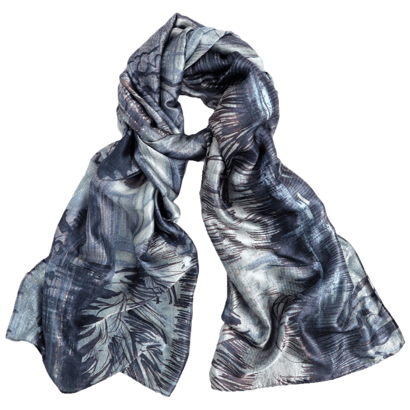light grey scarf