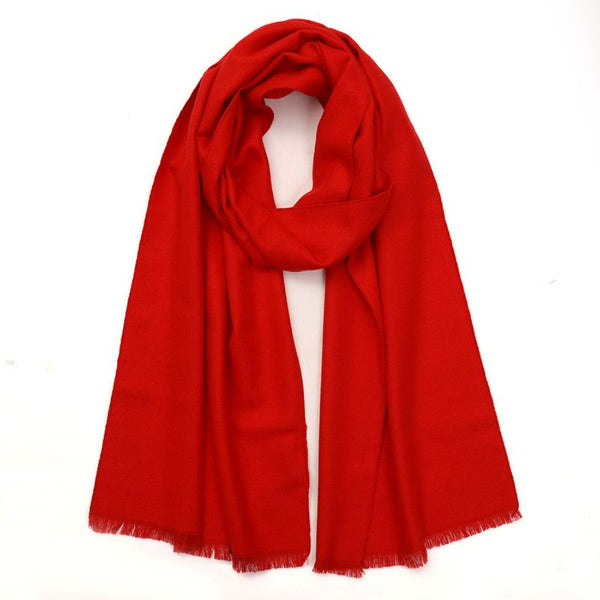 Men's Light Red Wool Scarf