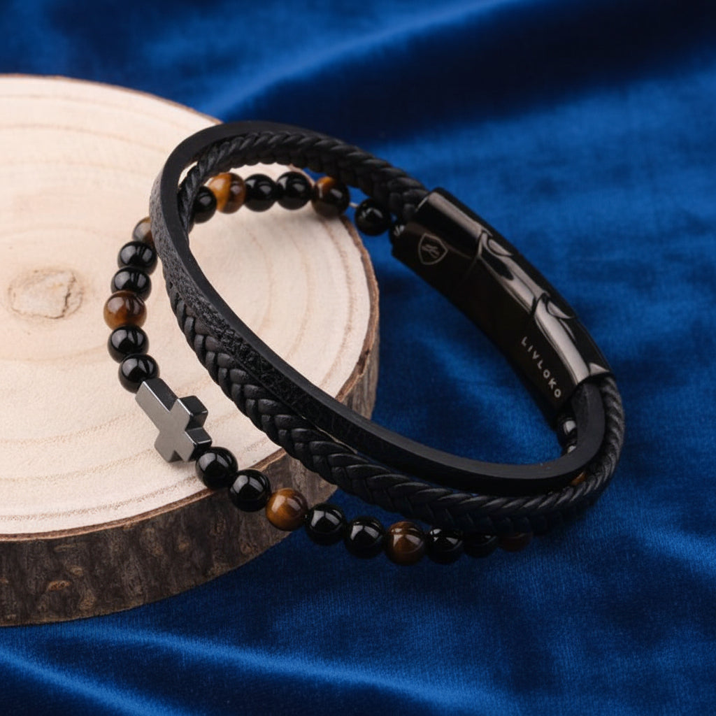 Black Leather Bracelet