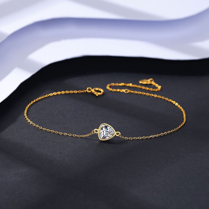 Gold Plated Sterling Silver Coloured Zirconia Bracelet