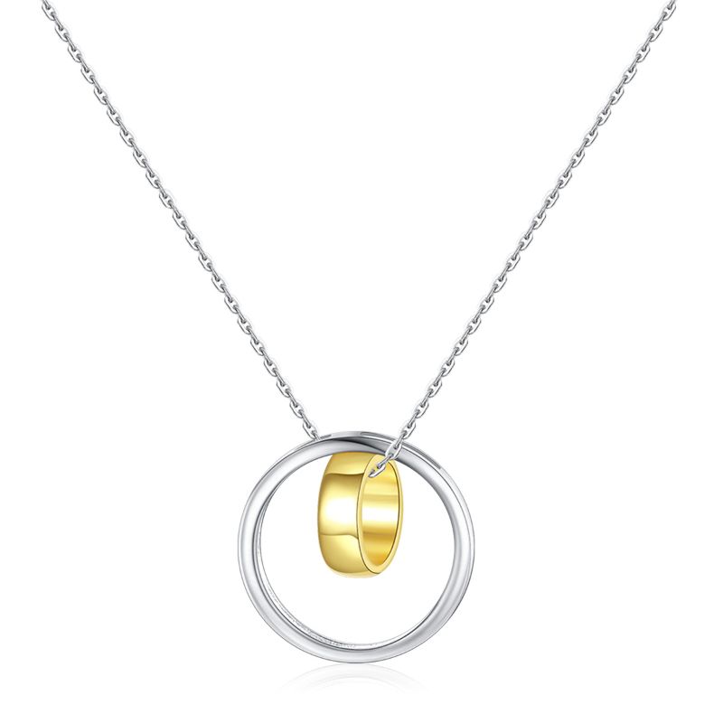 S925 Sterling Silver 18ct Gold Plated Zirconia Necklace