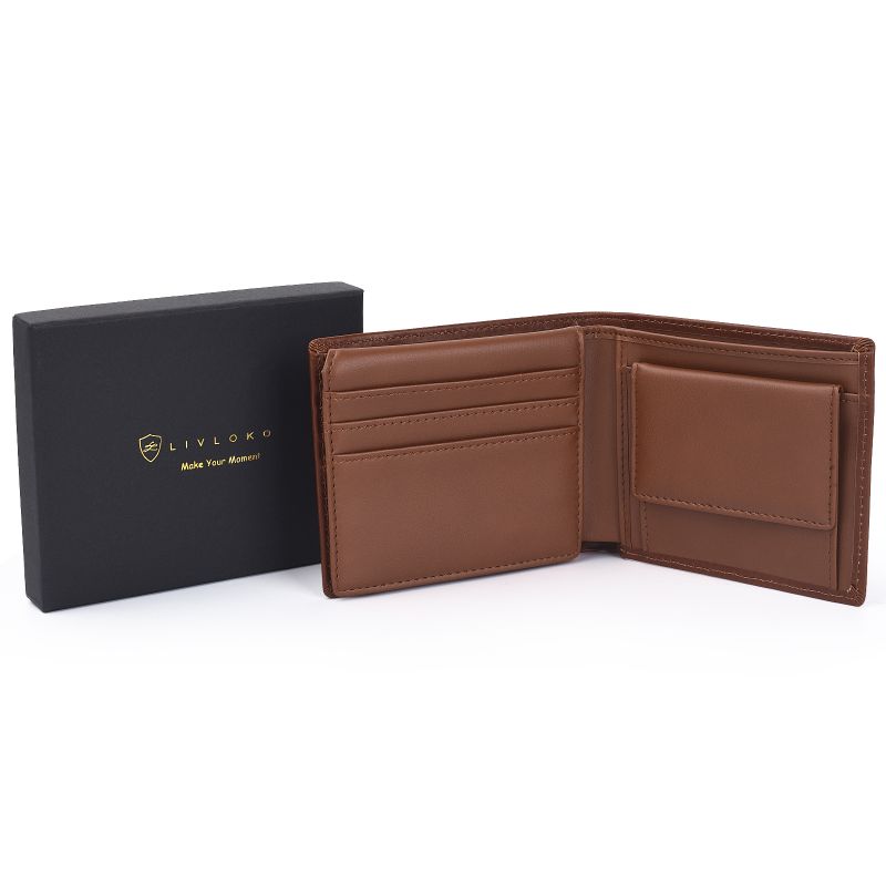 RFID Brown Leather Card Wallet DK2