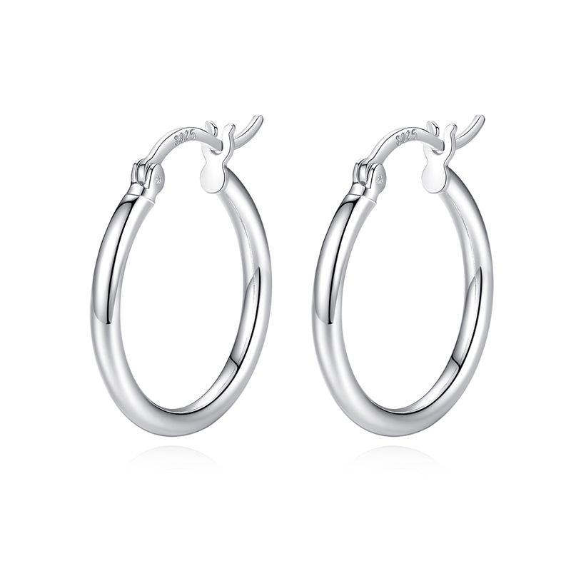 women's silver hoop earrings