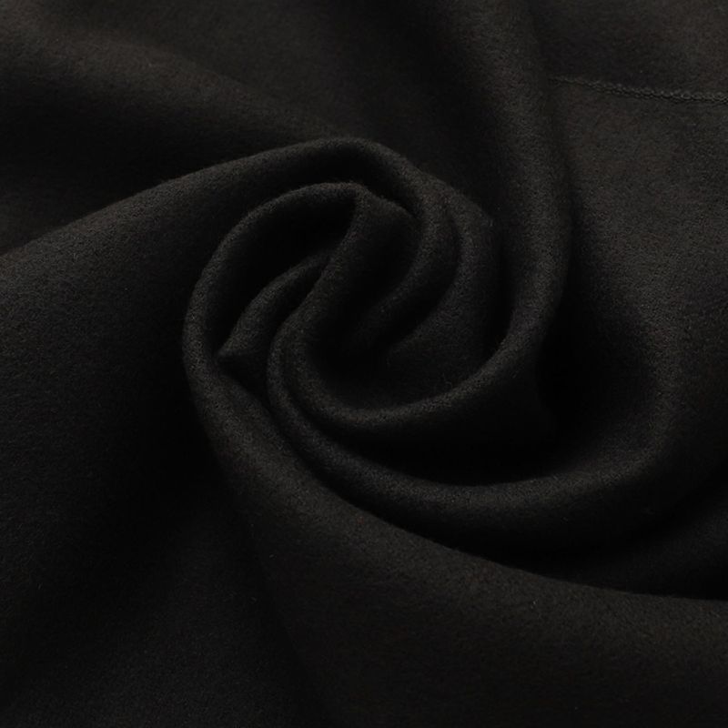 Men's Deep Black Wool Scarf