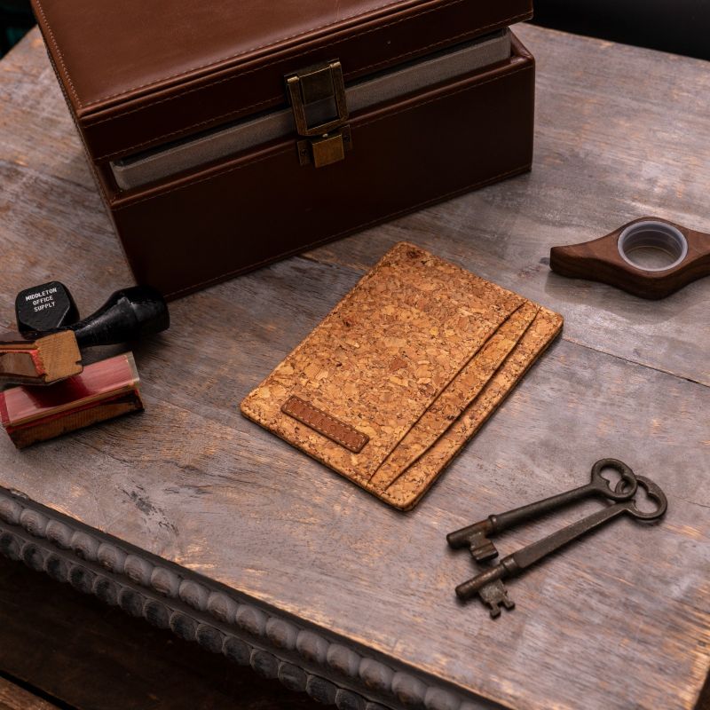 New Living Cork Wallet For Men – 100% Vegan, Eco-Friendly, Brown, Fast UK Delivery