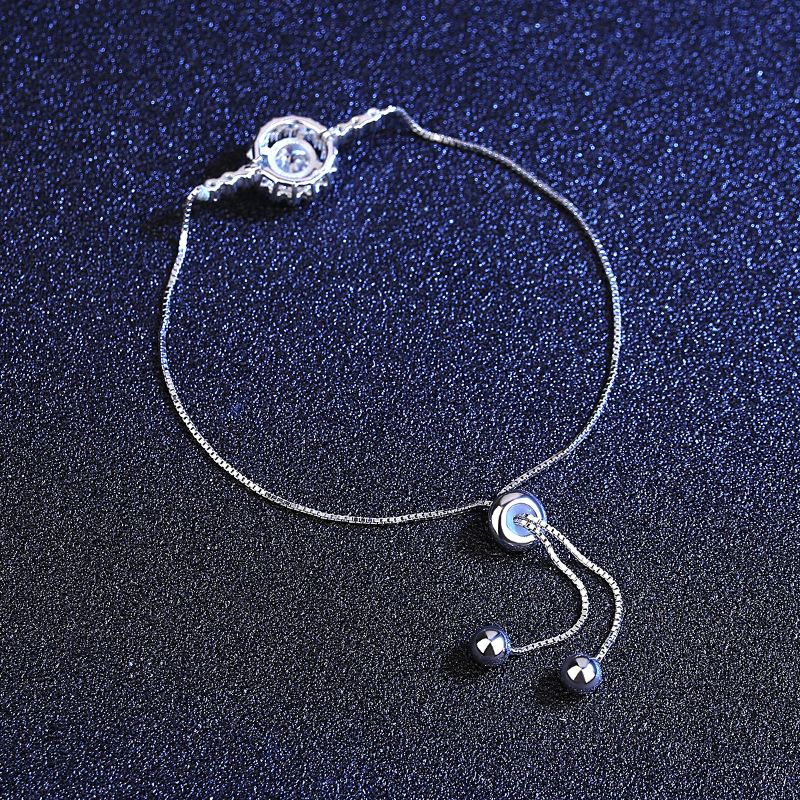Adjustable S925 Sterling Silver Moissanite Bracelet