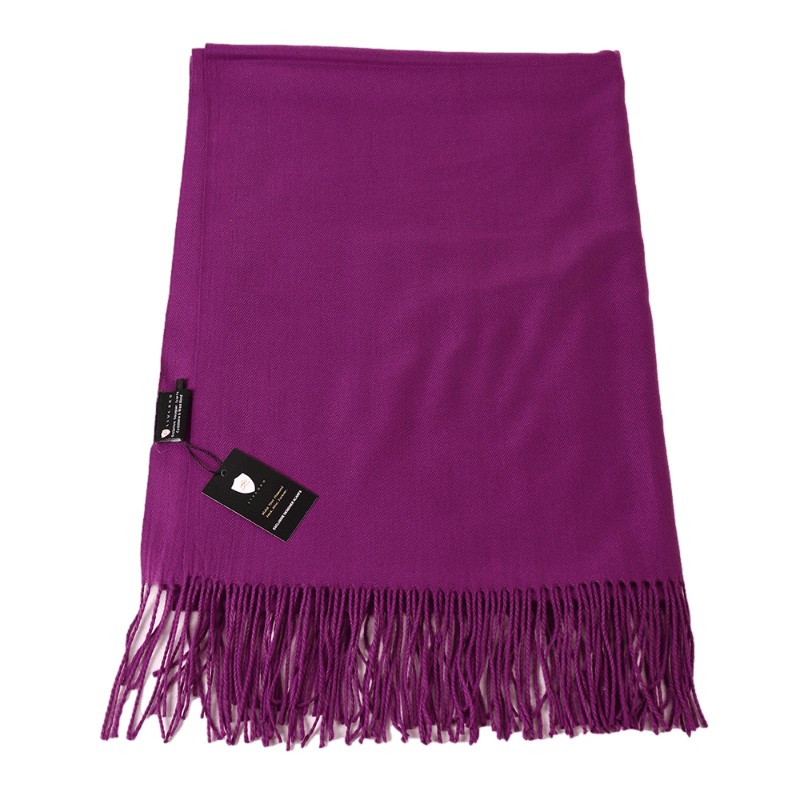 Regal Plum Pashmina Scarf, laid flat
