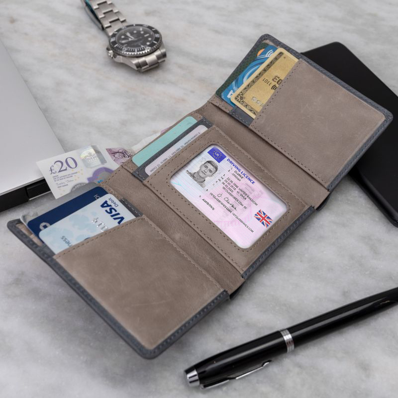 RFID Leather Trifold Wallet WD1