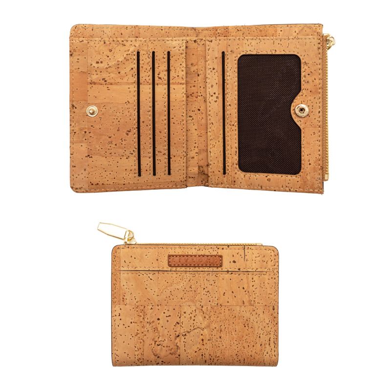 Cork Leather Coin Purse Wallet Mens