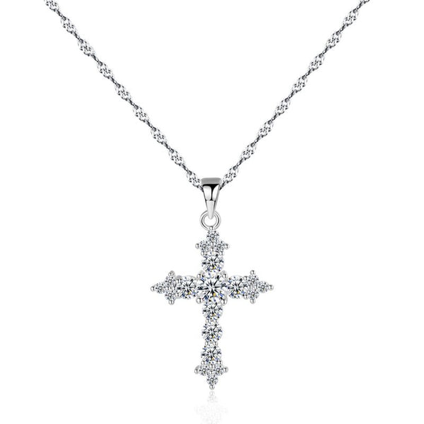 silver cross necklace